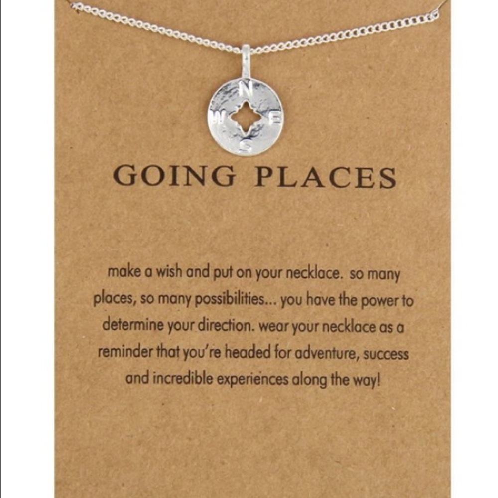 Going Places compass necklace